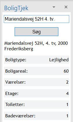 Skærmbillede af BoligTjek