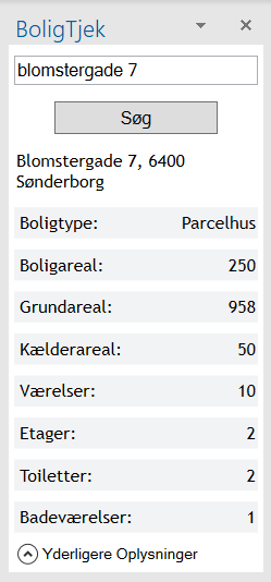 Skærmbillede af Boligtjek